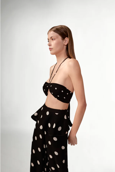 POLKA DOTS BANDEAU TOP